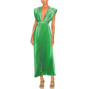 L'Idee 'Gala' Green Polyester Midi Dress Size 8